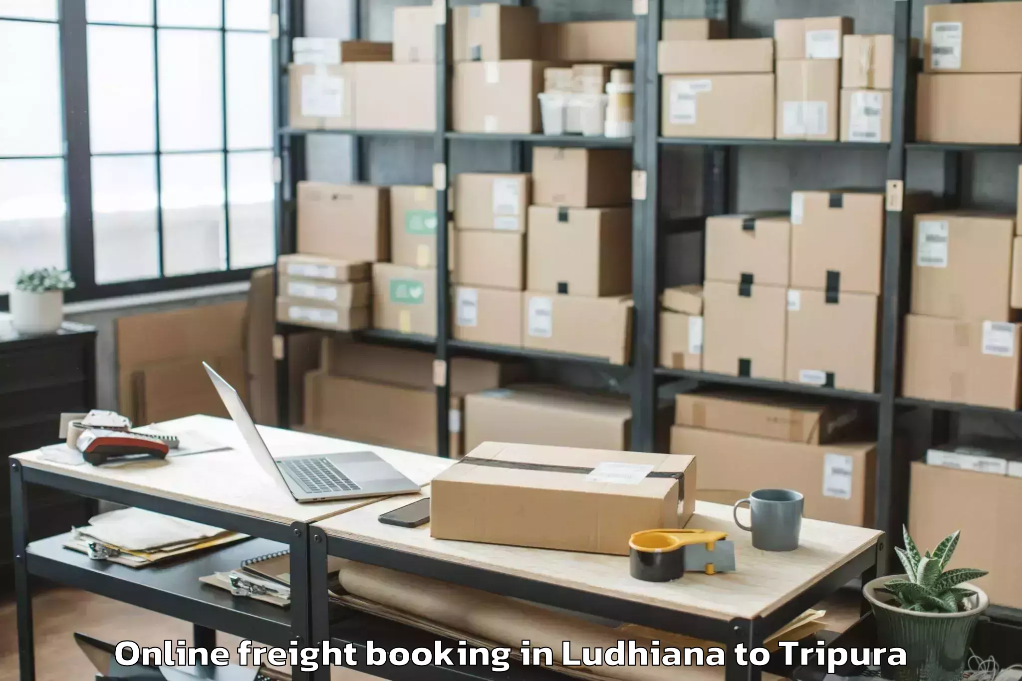 Book Ludhiana to Kailashahar Airport Ixh Online Freight Booking Online